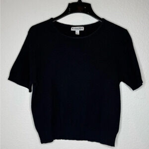 Priscilla Cashmere Basic Round Neck Cashmere Sweater Top size Large